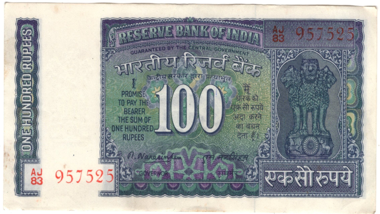 100 Rupee Old Note